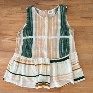 Anthropologie Norblack Norwhite peplum top size M